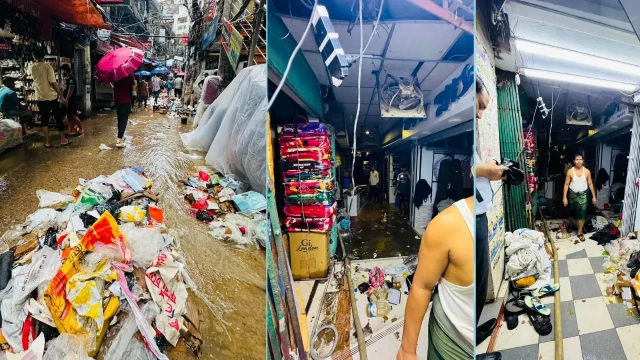 ভারী বৃষ্টি ও জোয়ারে পানিতে ডুবল রিয়াজউদ্দিন বাজার: কোটি টাকার মালামাল ক্ষয়ক্ষতি