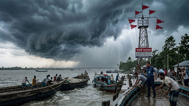 ১১ জেলায় ঝোড়ো হাওয়ার পূর্বাভাস, নদীবন্দরে সতর্কসংকেত