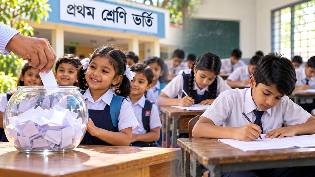 সরকারি স্কুলে প্রথম শ্রেণিতে লটারি, দ্বিতীয় থেকে নবমে ভর্তি পরীক্ষা