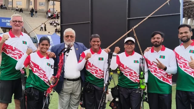 কাজাখস্তানকে ১০ পয়েন্টে হারিয়ে বাংলাদেশের মেয়েদের আর্চারিতে সোনা