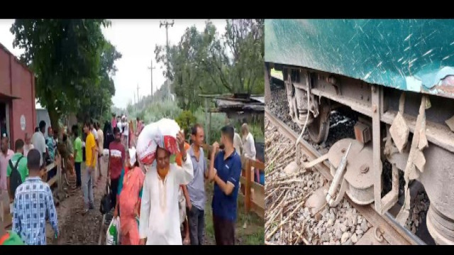 রাজশাহীতে ঢালারচর এক্সপ্রেস লাইনচ্যুত, সারাদেশের সঙ্গে রেল যোগাযোগ বন্ধ